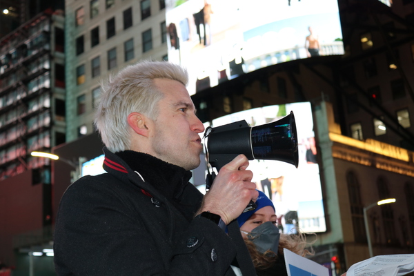 Photos & Video: Actors' Equity Members Rally in Times Square for a Fair Deal on Broadway Image