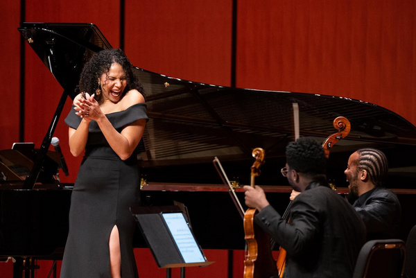 Amanda Lynn Bottoms (mezzo-soprano), Edward W. Hardy (viola), and Thapelo Masita (cel Photo