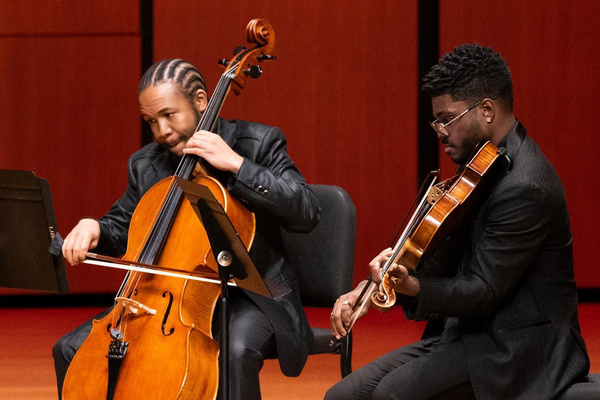Thapelo Masita (cello), and Edward W. Hardy (viola)  Photo