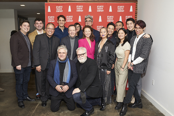 The cast and creative team of The Far Country with Neil Pepe and Jeffory Lawson  Photo