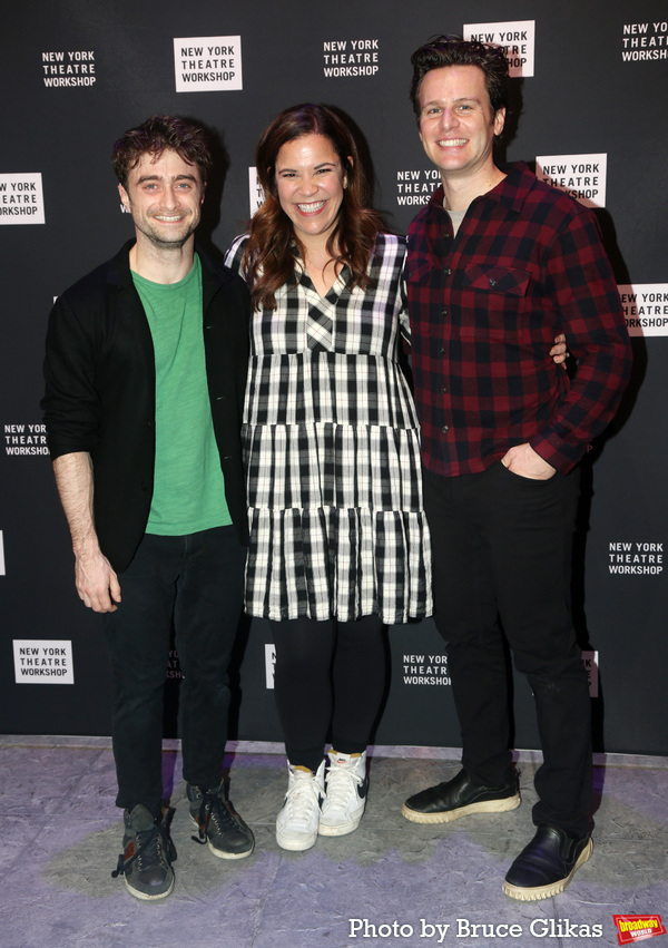 Daniel Radcliffe, Lindsay Mendez and Jonathan Groff Photo