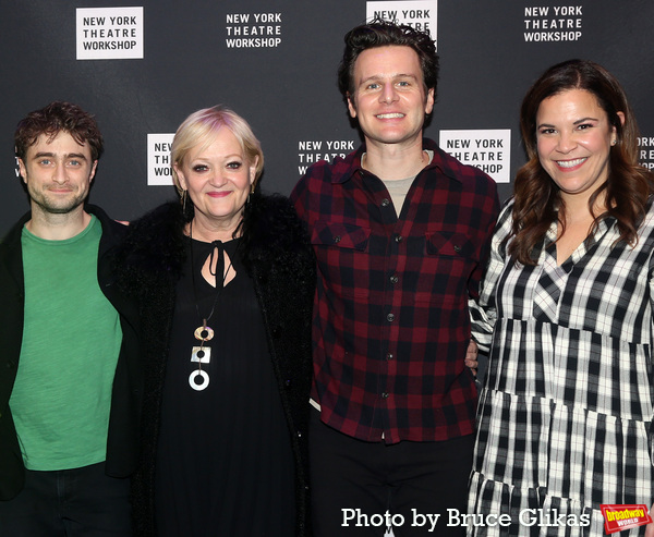 Daniel Radcliffe, Director Maria Friedman, Lindsay Mendez and Jonathan Groff Photo