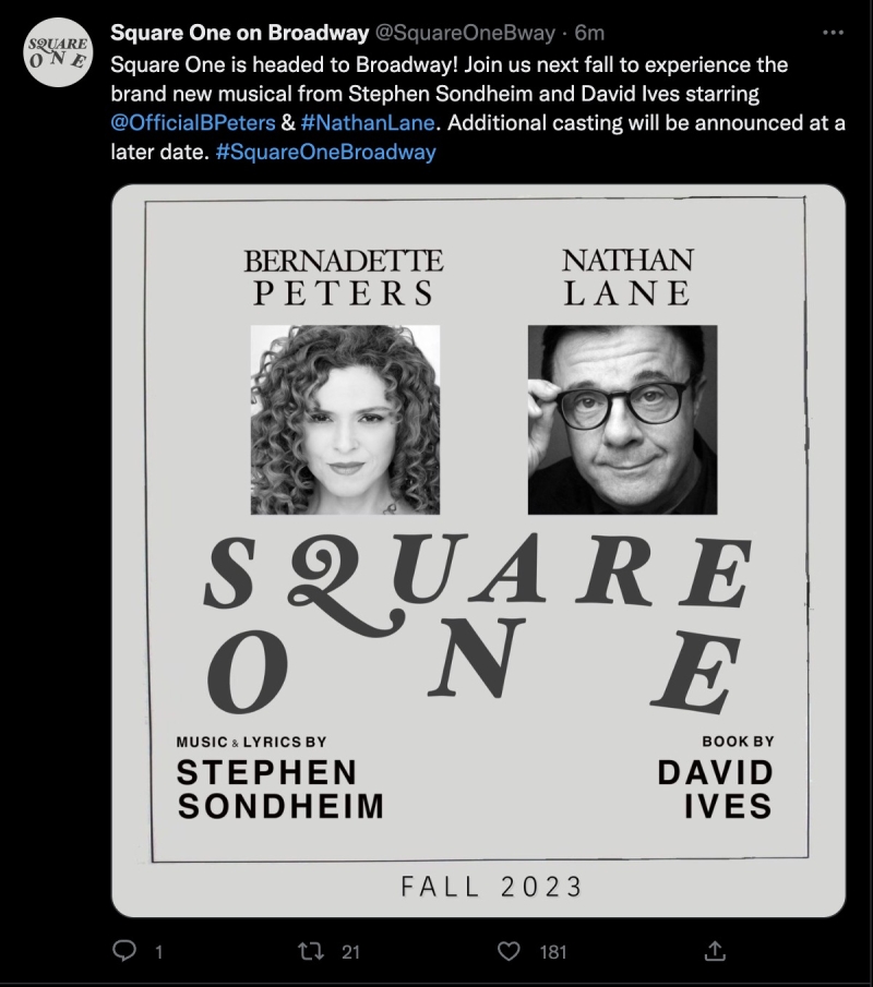 Sorry, Sondheim's SQUARE ONE is Not Coming to Broadway Image