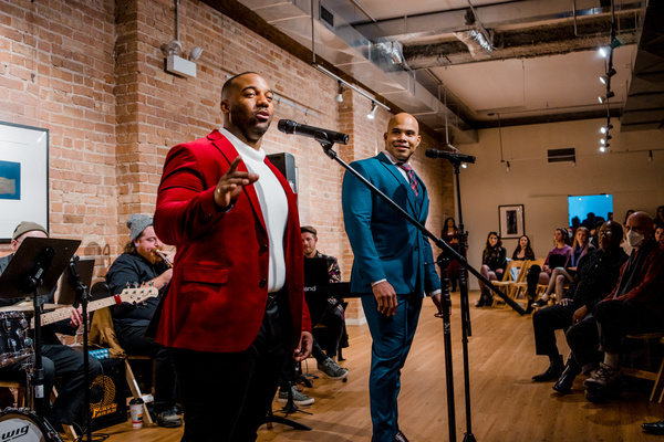 Wesly Anthony Clerge and Daniel de Cranie-Pierre sing O Holy Night. (Photo by Elizabe Photo