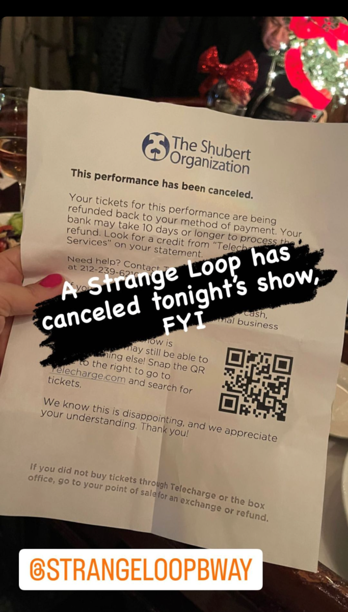 Tonight's Performance Of A STRANGE LOOP Canceled 