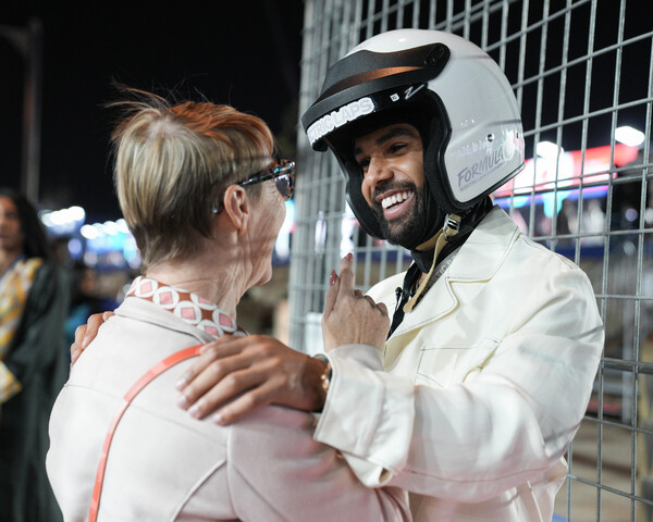 Photos: Lucien Laviscount Attends The ABB FIA Formula E World Championship in Diriyah 