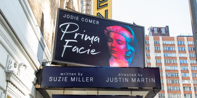 Up on the Marquee: PRIMA FACIE Photo