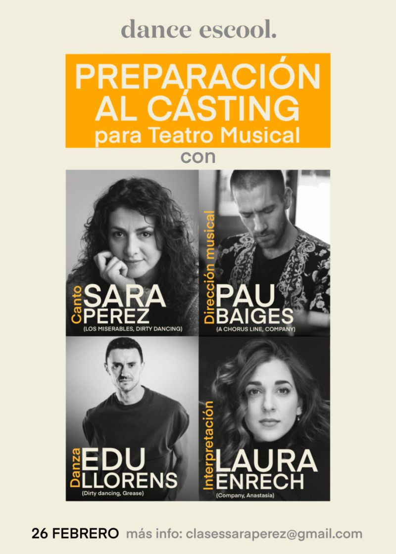Sara Pérez, Pau Baiges, Laura Enrech y Edu Llorens ofrecen un curso de preparación al casting 