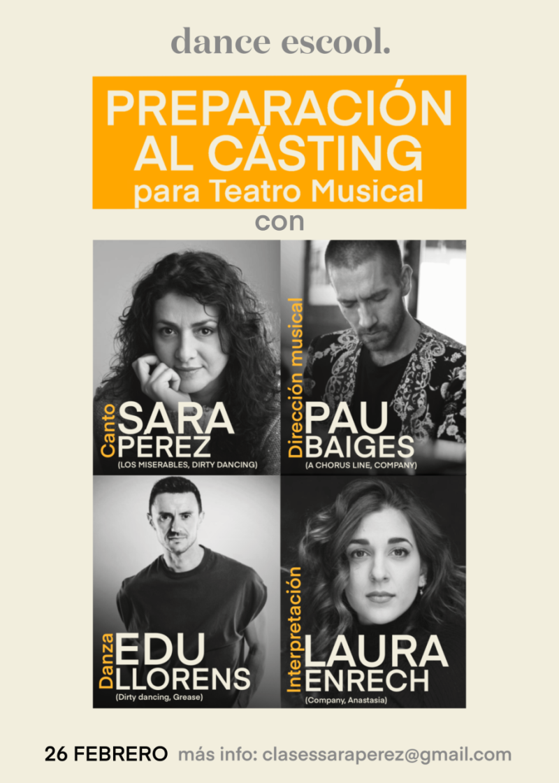 Sara Pérez, Pau Baiges, Laura Enrech y Edu Llorens ofrecen un curso de preparación al casting  Image