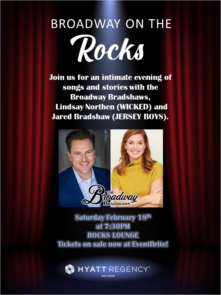 Interview: Lindsay Northen And Jared Bradshaw performing in BROADWAY ON THE ROCKS cabaret at the Hyatt Regency Orlando 