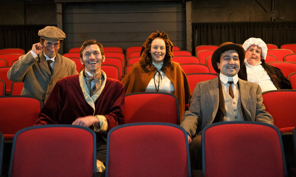 The cast of KEN LUDWIG?S BASKERVILLE: A SHERLOCK HOLMES MYSTERY - from left: John O'' Photo