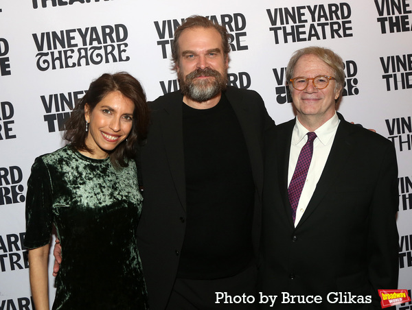 Vineyard Theatre Artistic Director Sarah Stern, David Harbour and Vineyard Theatre Ar Photo