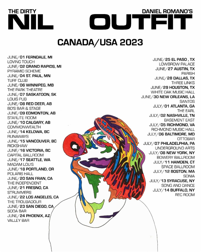 THE DIRTY NIL Announce 2023 Co-Headlining North American Tour  Image