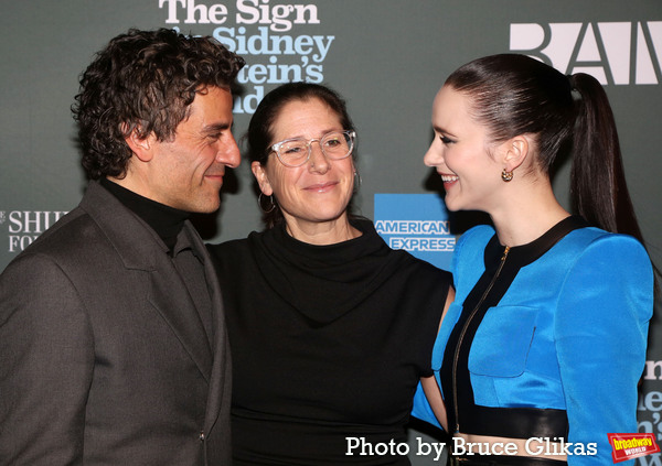 Oscar Isaac, Director Anne Kaufman and Rachel Brosnahan  Photo