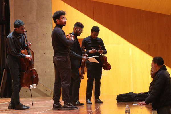 Boubacar Diallo (cello), Justus Ross (violin), Edward W. Hardy (viola) & Dr. Amyr Joy Photo