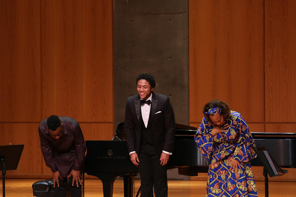 Damien Sneed (piano), Justin Austin (baritone) & Janinah Burnett (soprano) Photo
