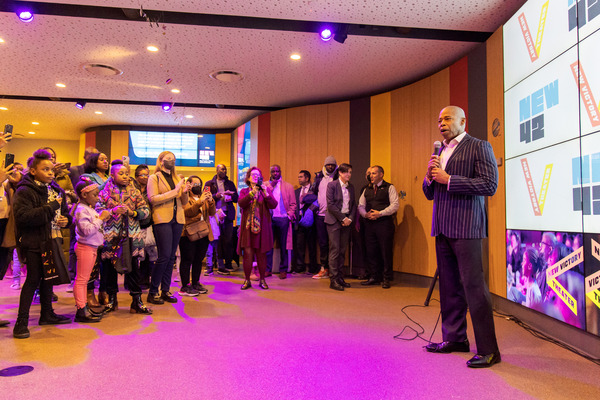Photos: Mayor Eric Adams Speaks at The New Victory Theater Image
