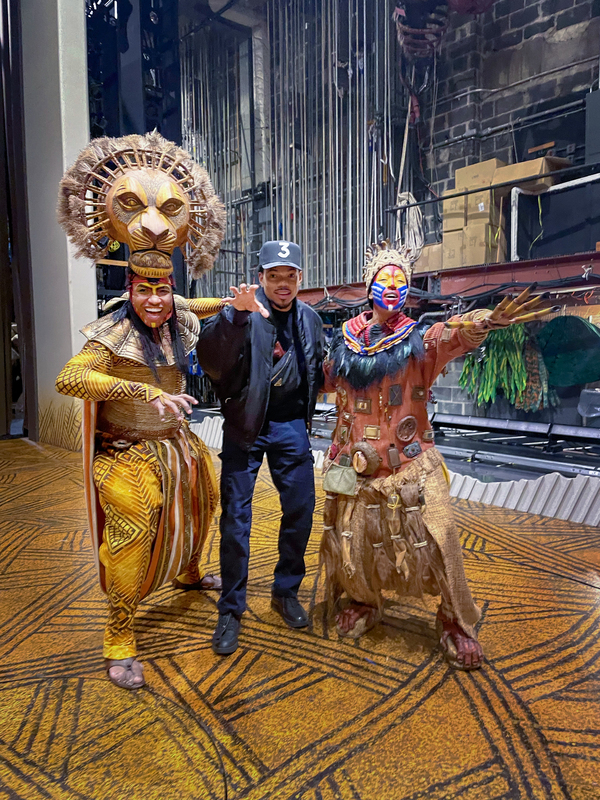 Photo: Chance The Rapper Visits THE LION KING on Broadway Image