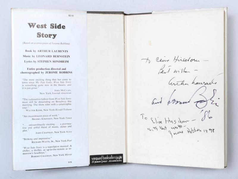 Rare WEST SIDE STORY Book Signed By All Four Creators to Be at New York Book Fair 