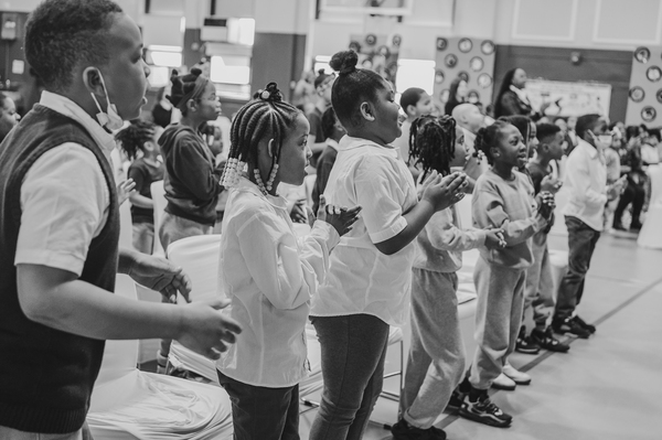 Michelle Obama Elementary School students Photo