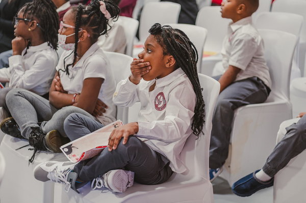 Michelle Obama Elementary School students Photo