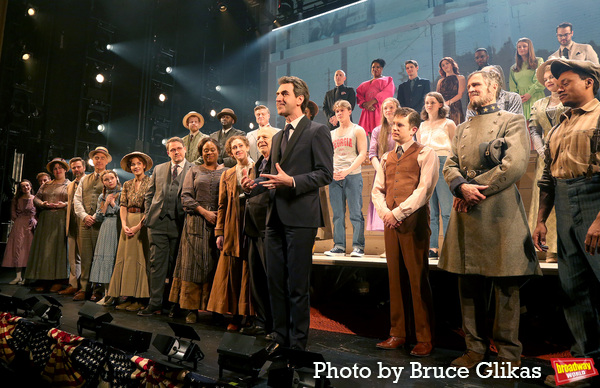 Composer Jason Robert Brown and the company of "Parade"  Photo