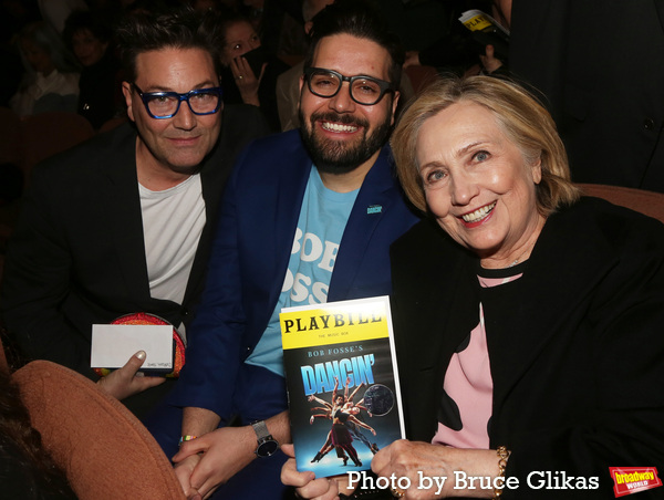 Producers Jamie DuMont and Robert Russo of The Fabulous Invalid and Hillary Clinton Photo