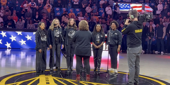 Video: SIX Tour Queens Sing National Anthem for San Francisco Warriors Photo
