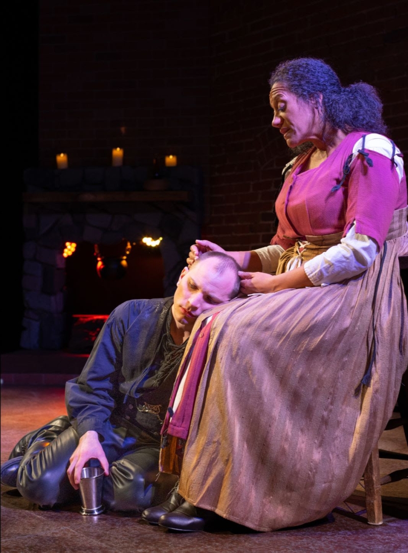 Zach Gibb and MJ Daly in WITCH at Burbage Theater Co