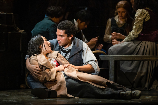 Christine Heesun Hwang & Gregory Lee Rodriguez in Les Misérables. Photo by Matthew M Photo