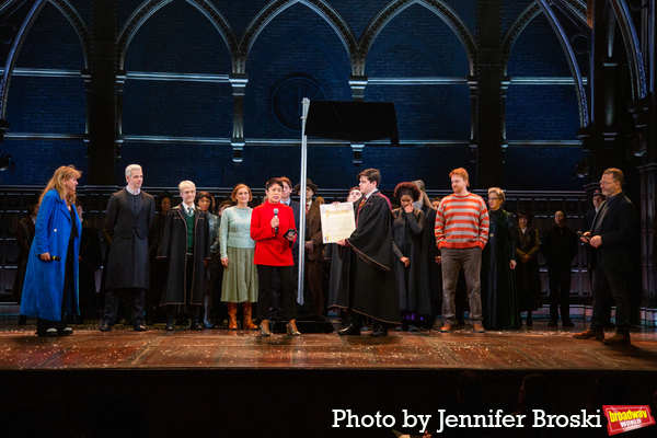 Sonia Friedman, Anne del Castillo, Colin Callender, and the cast of HARRY POTTER AND  Photo