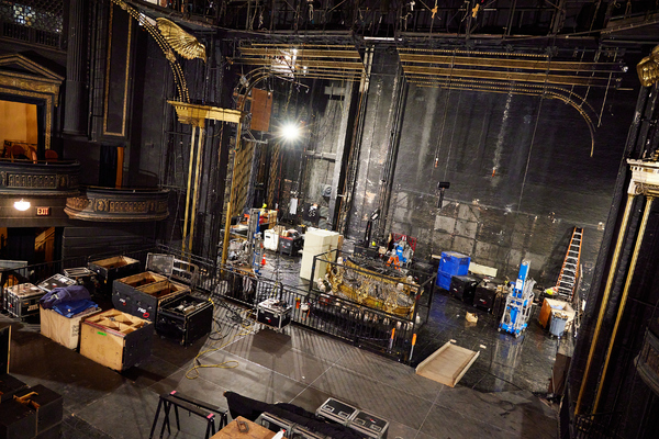 Photos/Video: Iconic PHANTOM Chandelier Exits Broadway's Majestic Theatre Image