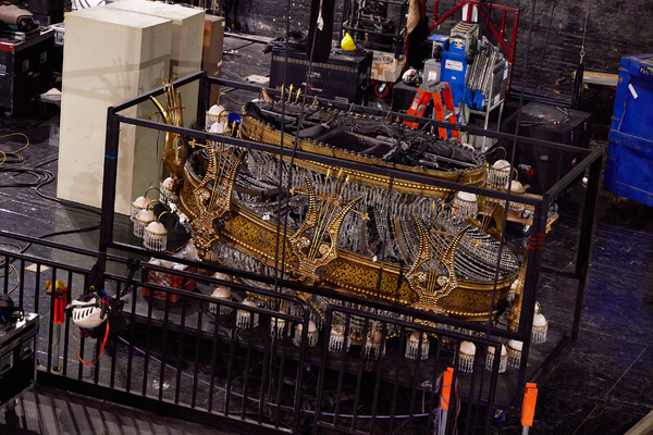 Photos/Video: Iconic PHANTOM Chandelier Exits Broadway's Majestic Theatre Image
