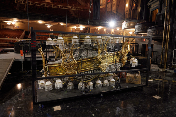 Photos/Video: Iconic PHANTOM Chandelier Exits Broadway's Majestic Theatre Image
