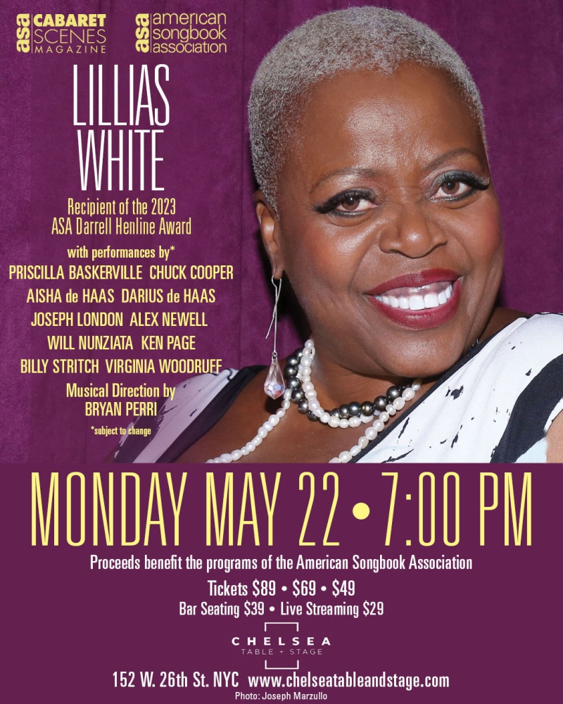 Lillias White To Be Honored By The ASA In Gala at Chelsea Table + Stage On May 22nd 