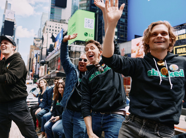 Photos/Video: SHUCKED Takes A Times Square Hayride To Celebrate Its Cast Album Image