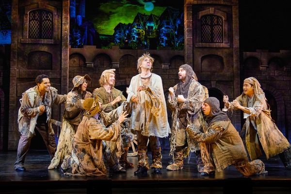 Michael Urie, Rob McClure, Alex Brightman, and the Cast of Spamalot Photo