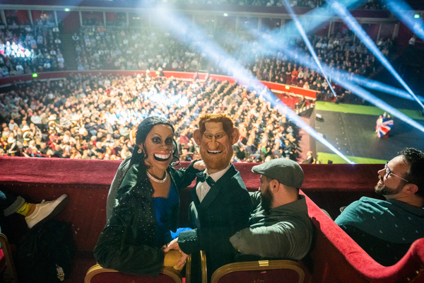 Photos: Meghan and Harry from IDIOTS ASSEMBLE: SPITTING IMAGE THE MUSICAL Visit Royal Albert Hall Image