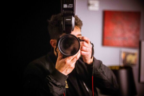 Matt Baker and his magic lens. Photo