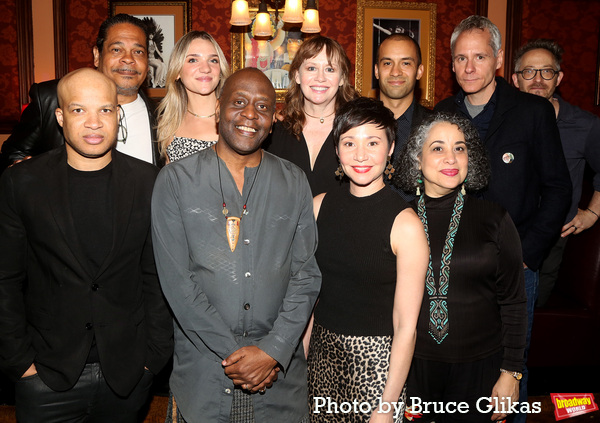 The Company of ''Downstate'' with Playwright Bruce Norris and Playwrights Horizon''s  Photo