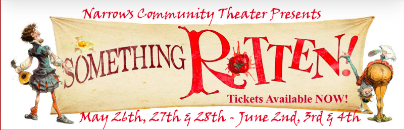 Previews: SOMETHING ROTTEN! at Narrows Community Theater Image