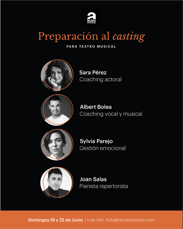 Sara Pérez, Albert Bolea y Sylvia Parejo imparten un curso de preparación al casting de musicales 