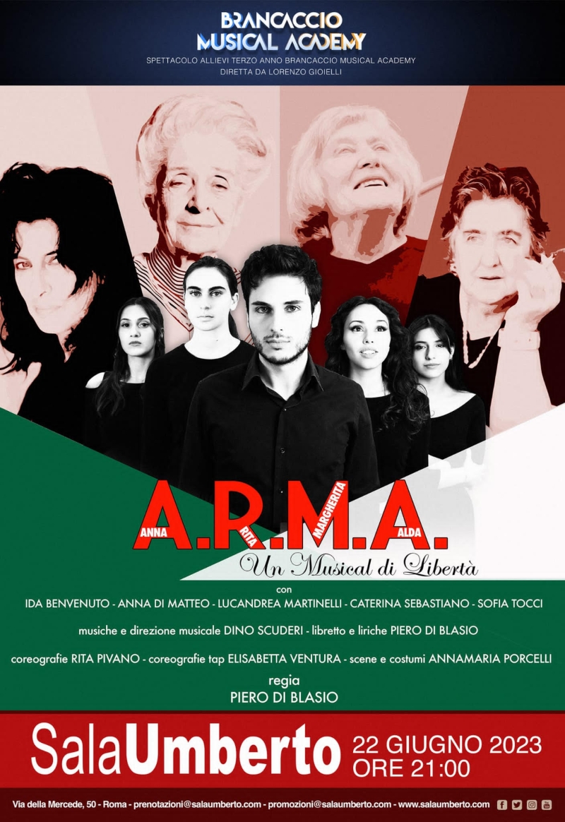 Previews: A.R.M.A UN MUSICAL DI LIBERTÀ alla SALA UMBERTO 
