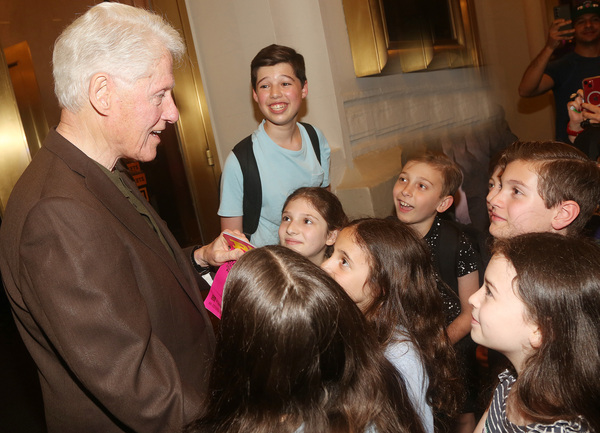 Bill Clinton with the kids of