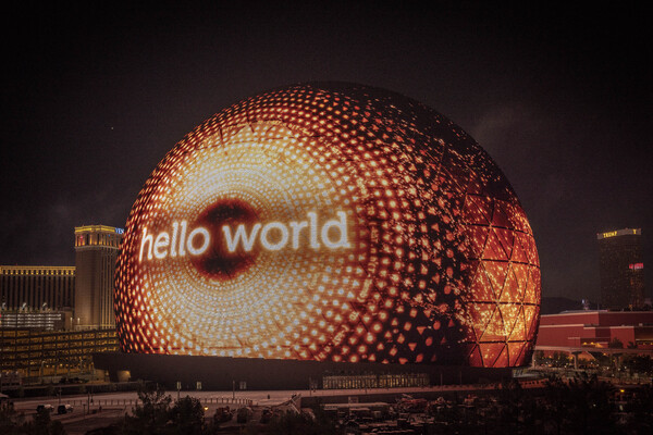 Photos: Sphere in Las Vegas Illuminates Entire Exterior For The First Time Image