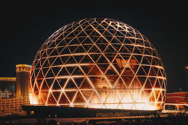 Photos: Sphere in Las Vegas Illuminates Entire Exterior For The First Time Image