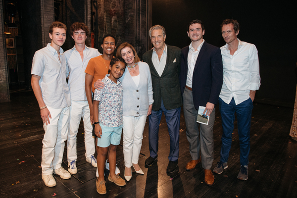 Nancy Pelosi with the cast of MJ the Musical Photo