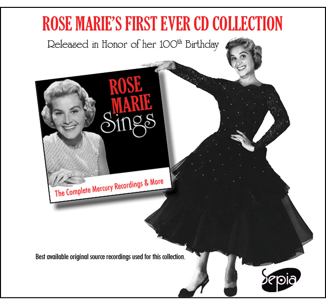 Album Review: Out Of The Past Comes Rose Marie's 1st Ever CD Collection For Her 100th Birthday on ROSE MARIE SINGS Image