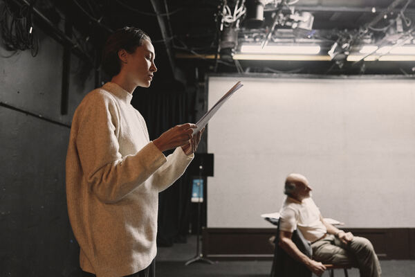 Photos: Peter Friedman and Sydney Lemmon in Rehearsal for JOB at SoHo Playhouse 