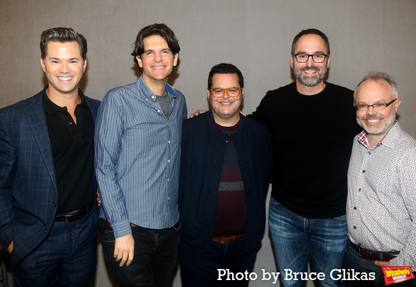 Andrew Rannells, Director Alex Timbers, Josh Gad, Composers/Book Writers Anthony King Photo